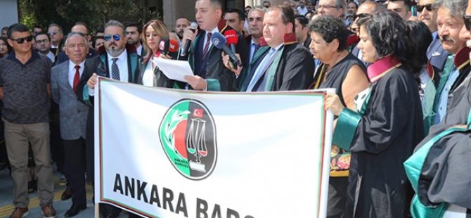 ANKARA BAROSU ADLİ YIL AÇILIŞINI PROTESTO ETTİ