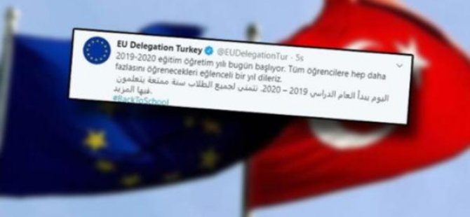AB'NİN SKANDAL YARATAN ARAPÇA YAZISINA AÇIKLAMA