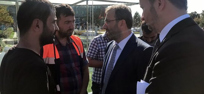 AHMET CİN İBB TARAFINDAN İŞTEN ÇIKARTILAN İŞÇİLERE DESTEK VERDİ