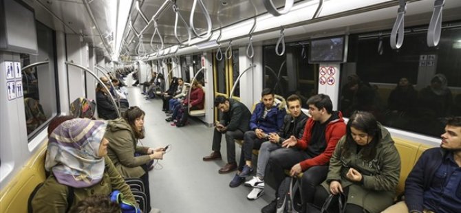 GECE METROSUNU KULLANAN KİŞİ SAYISI 50 BİNİ GEÇTİ