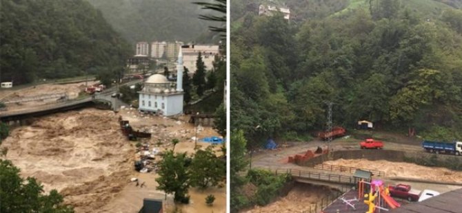 ARTVİN BORÇKA'DA SEL FELAKETİ