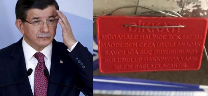DAVUTOĞLU'NUN OFİSİ MÜHÜRLENDİ