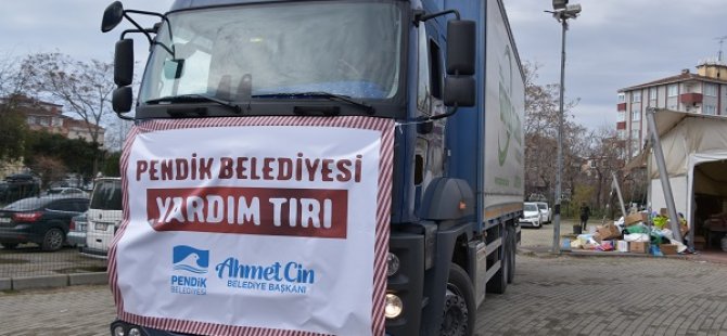 PENDİK BELEDİYESİ'NİN ELAZIĞ'A YARDIM TIRI YOLA ÇIKTI