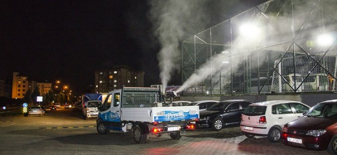 PENDİK'TE TÜM SOKAK VE MAHALLELER GECE İLAÇLANIYOR