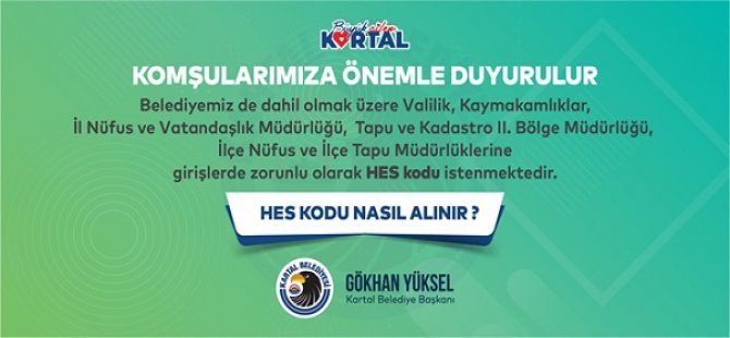 KARTAL BELEDİYESİ'NDE  HES KODU  UYGULANMAYA BAŞLADI