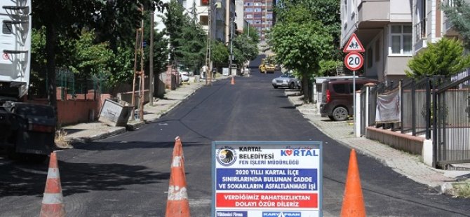 KARTAL'DA 65 BİN TON ASFALT SERİMİ GERÇEKLEŞTİRİLECEK