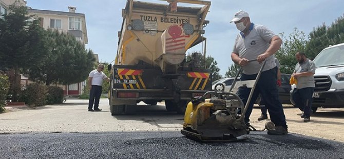 TUZLA'DA ASFALT ÇALIŞMALARI HIZ KAZANDI