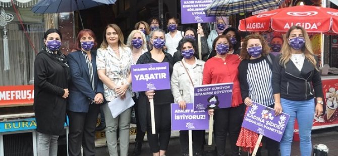 CHP KARTAL İLÇE KADIN KOLLARI'NDAN İSTANBUL SÖZLEŞMESİNİN İPTALİNE SERT TEPKİ