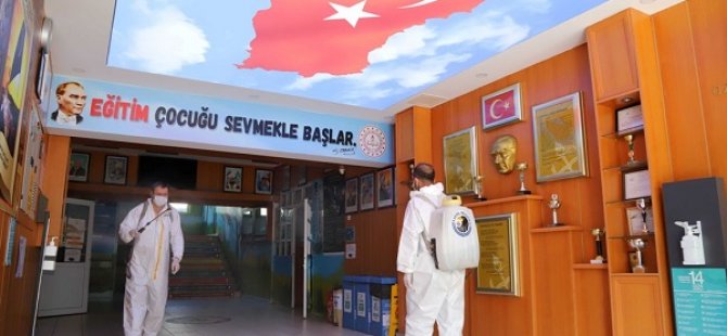 KARTAL'DA YÜZ YÜZE EĞİTİM ÖNCESİ TEMİZLİK VE HİJYEN ÇALIŞMALARI BAŞLADI