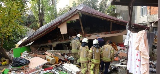 PENDİK'TE  PATLAMA; BİNA ÇÖKTÜ 1 KİŞİ YARALANDI