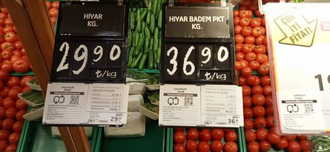 SEBZE FİYATLARI UÇUŞA GEÇTİ! SALATALIK 36.90 LİRAYA ÇIKTI