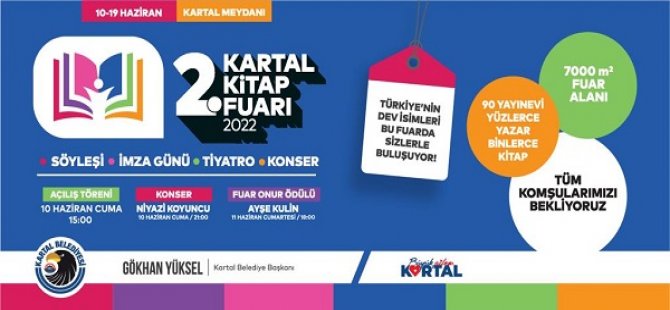 EN BÜYÜK KİTAP FUARI ORGANİZASYONLARINDAN “KARTAL KİTAP FUARI” BAŞLIYOR