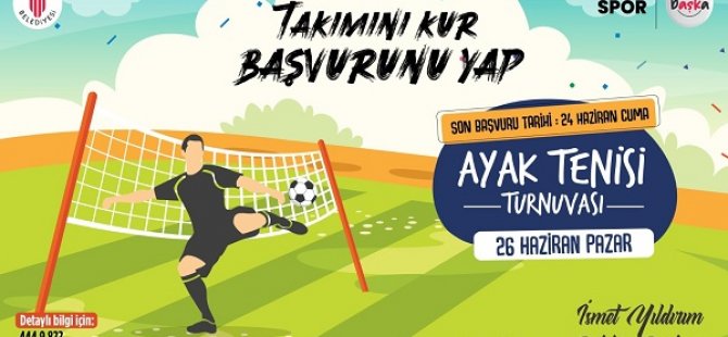 AYAK TENİSİ TURNUVASI KAYITLARI BAŞLADI