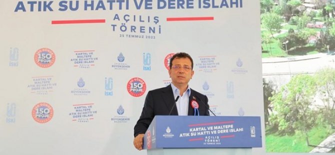 EKREM İMAMOĞLU KARTAL VE MALTEPE'DE ATIK SU HATTI AÇILIŞ PROJESİNİ GERÇEKLEŞTİRDİ