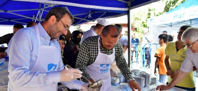 BAŞKAN AHMET CİN'DEN VATANDAŞLARA AŞURE İKRAMI