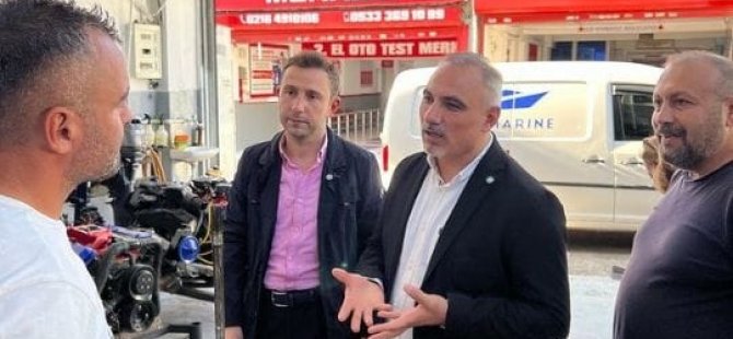 İYİ PARTİ PENDİK İLÇE BAŞKANI SÜLEYMAN TURAN'DAN OTO SANAYİ ESNAFINA ZİYARET