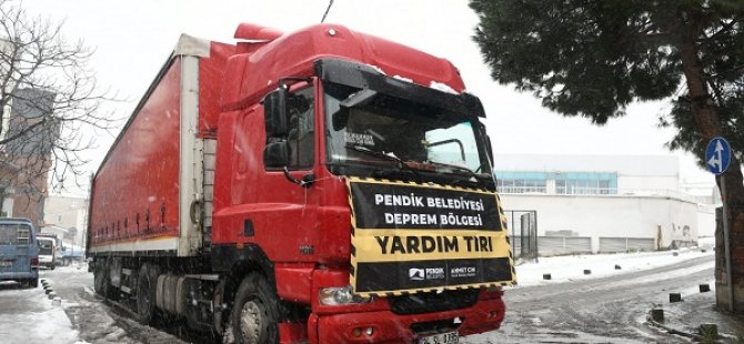 PENDİK BELEDİYESİ'NİN YARDIM TIR SAYISI 29'A ULAŞTI