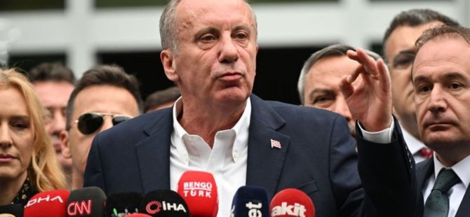 ADAYLIKTAN ÇEKİLEN MUHARREM  İNCE;''SEÇİMİ KAYBETTİKLERİNDE SUÇU BİZE ATACAKLARDI''