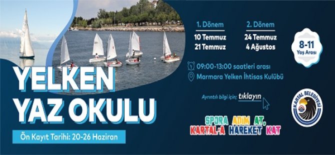 KARTAL BELEDİYESİ YELKEN YAZ OKULU KAYITLARI BAŞLADI