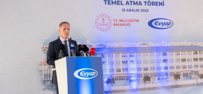 AHMET FİKRET EVYAP MESLEKİ VE TEKNİK ANADOLU LİSESİ'NİN TEMELLERİ TUZLA'DA ATILDI