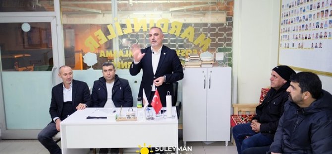 SÜLEYMAN TURAN MARDİNLİLER DERNEĞİ ÜYELERİ İLE BULUŞTU