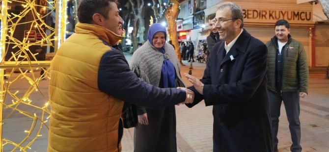 BAŞKAN AHMET CİN PENDİK KAYMAKAMI MEHMET YILDIZ İLE GAZİPAŞA CADDESİ'NDE ESNAFLARI ZİYARET ETTİ