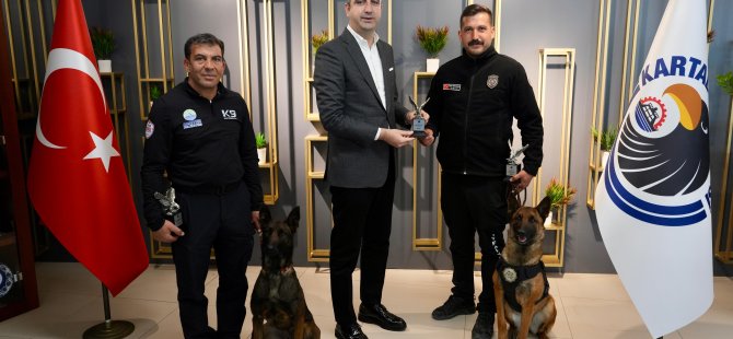 KARTAL ARAMA KURTARMA EKİBİNDEN BAŞKAN GÖKHAN YÜKSEL'E ZİYARET