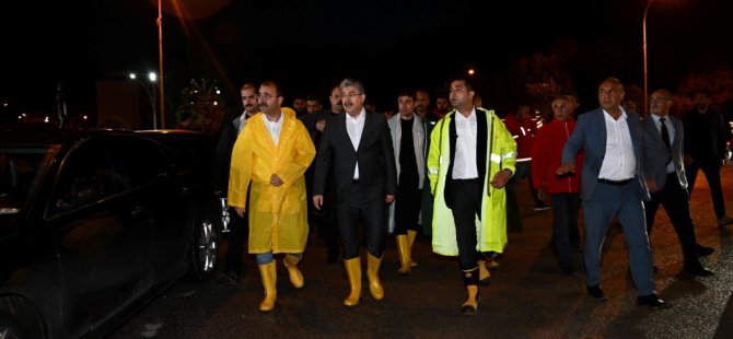 OSMANİYE VALİSİ DR. ERDİNÇ YILMAZ KADİRLİ'DE SELDEN ZARAR GÖREN BÖLGELERDE İNCELEMELERDE BULUNDU
