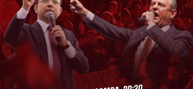 CHP GENEL BAŞKANI ÖZGÜR ÖZEL İMAMOĞLU'NA DESTEK MİTİNGİ İÇİN YARIN PENDİK'E GELİYOR