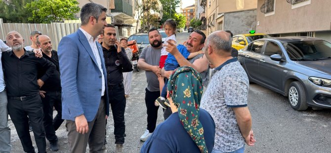 BAŞKAN GÖKHAN YÜKSEL'DEN YANGINDAN ETKİLENEN AİLEYE DESTEK ZİYARETİ