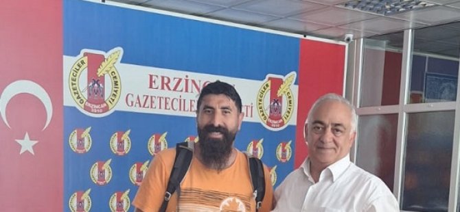 GAZETEMİZİN MUHABİRİ HASAN ALİ ÇÖLÜK'TEN ERZİNCAN GAZETECİLER CEMİYETİNE ZİYARET