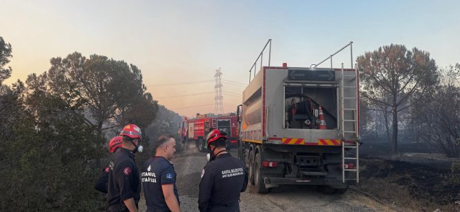 KARTAL BELEDİYESİ'NDEN SİLİVRİ'DEKİ ORMAN YANGINI MÜDAHALELERİNE DESTEK