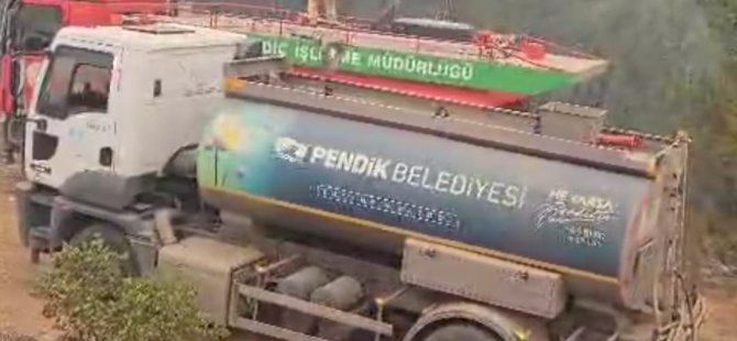 PENDİK BELEDİYESİNDEN BURSA'DAKİ YANGIN SÖNDÜRME ÇALIŞMALARINA TAM DESTEK
