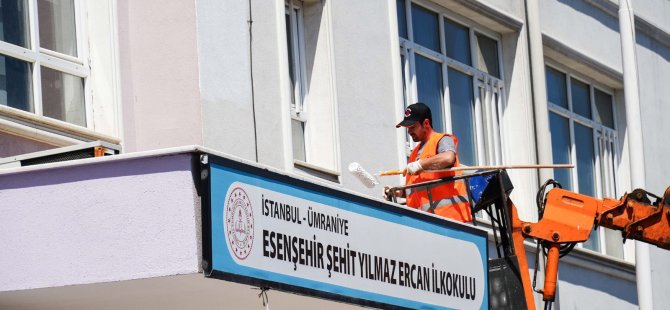 ÜMRANİYE BELEDİYESİ’NDEN OKULLARA YENİ DÖNEM ÖNCESİ BAKIM VE ONARIM DESTEĞİ
