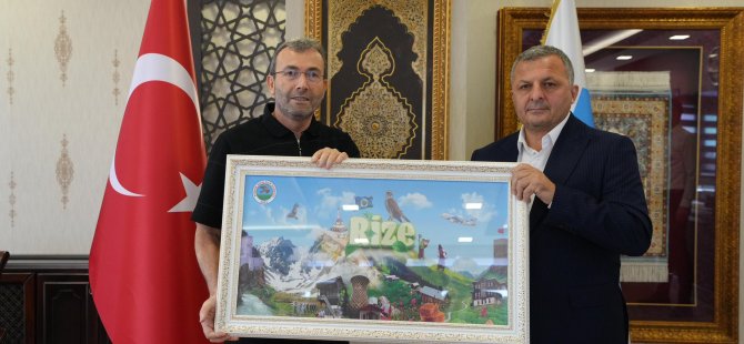 PENDİK RİZELİLER DERNEĞİ BAŞKANI RAMAZAN İSTİF VE YÖNETİMİNDEN BAŞKAN AHMET CİN'E ZİYARET