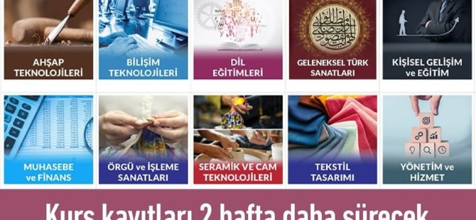 HOBİ VE MESLEK KURSLARINA YOĞUN İLGİ
