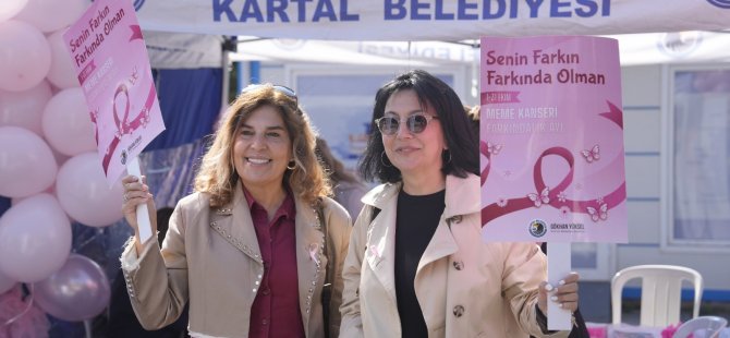 KARTAL'DA PEMBE BALONLAR UMUT İÇİN YÜKSELDİ