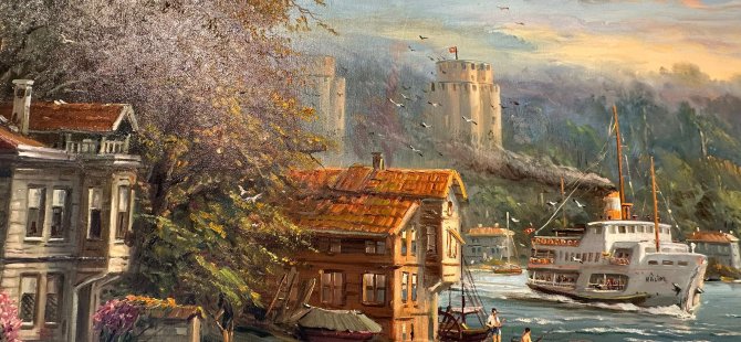 İSTANBUL’UN TARİHİ DOKUSU VE RENKLERİNİ TUVALE AKTARDI