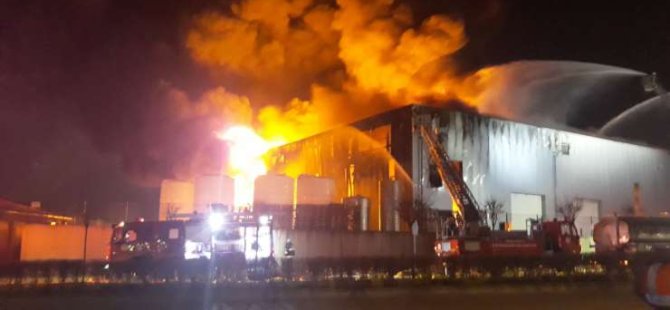 KOCAELİ DİLOVASI'NDA PARFÜM DEPOSU YANGINI:6 ÇALIŞAN YAŞAMINI YİTİRDİ