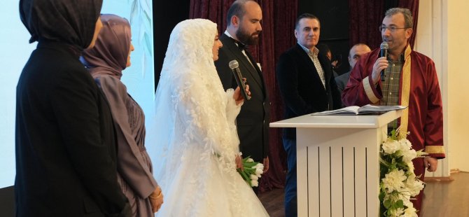 GAZETECİ SAİT GÜNGÖR'ÜN OĞLU İBRAHİM GÜNGÖR BÜŞRA TAŞ İLE DÜNYAEVİNE GİRDİ