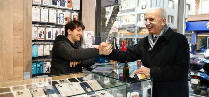 BAŞKAN İSMET YILDIRIM’DAN ESNAF ZİYARETİ