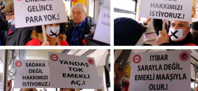 EMEKLİLERDEN TRAVMAYDA SESSİZ ÇIĞLIK:''BU ZAM DEĞİL SADAKA''