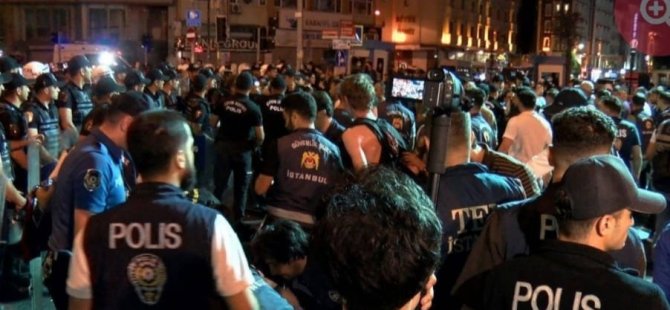 SARAÇHANE MİTİNGİ SONRASI GÖZALTILAR:11 KİŞİ SERBEST 4 KİŞİ ADLİYEYE SEVK EDİLİYOR