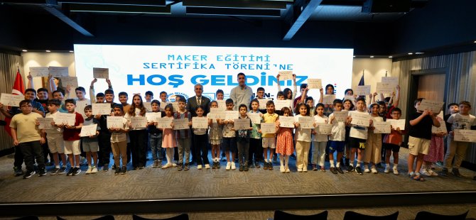 KARTALLI GENÇ YETENEKLER MAKİNE HANGAR'DA SERTİFİKALARINI ALDI