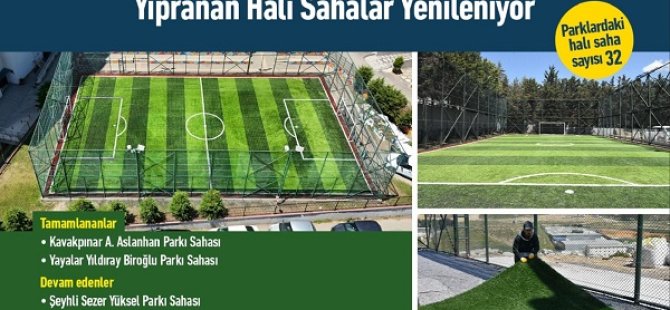 PENDİK'TE YIPRANAN HALI SAHALARI YENİLENİYOR