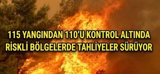 TÜRKİYE GENELİNDE YANGINLARLA MÜCADELEDE SON GELİŞMELER