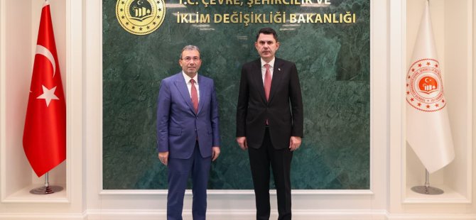 BAŞKAN AHMET CİN'DEN ÇEVRE VE ŞEHİRCİLİK BAKANI MURAT KURUM'A NEZAKET ZİYARETİ