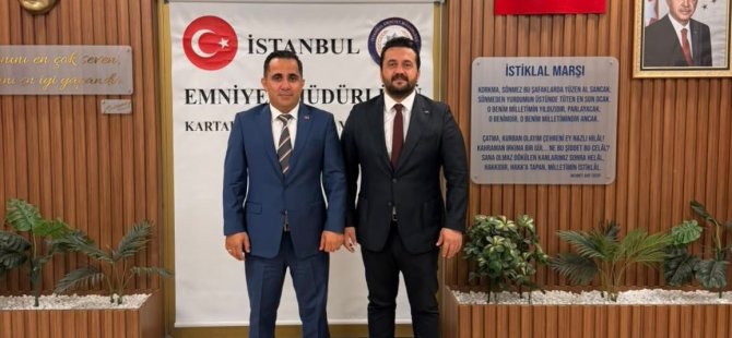 AK PARTİ KARTAL İLÇE BAŞKANI HAYDAR GÖKSOY VE YÖNETİMİ İLÇE EMNİYET MÜDÜRÜNÜ ZİYARET ETTİ