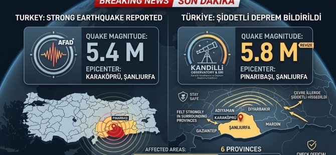 ŞANLIURFA'DA 5.8 ŞİDDETİNDE DEPREM MEYDANA GELDİ 6 İL SALLANDI