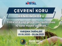 KARTAL BELEDİYESİ'NDEN  ATIK YAĞ GETİREN VATANDAŞLARA MEDİKAL MASKE